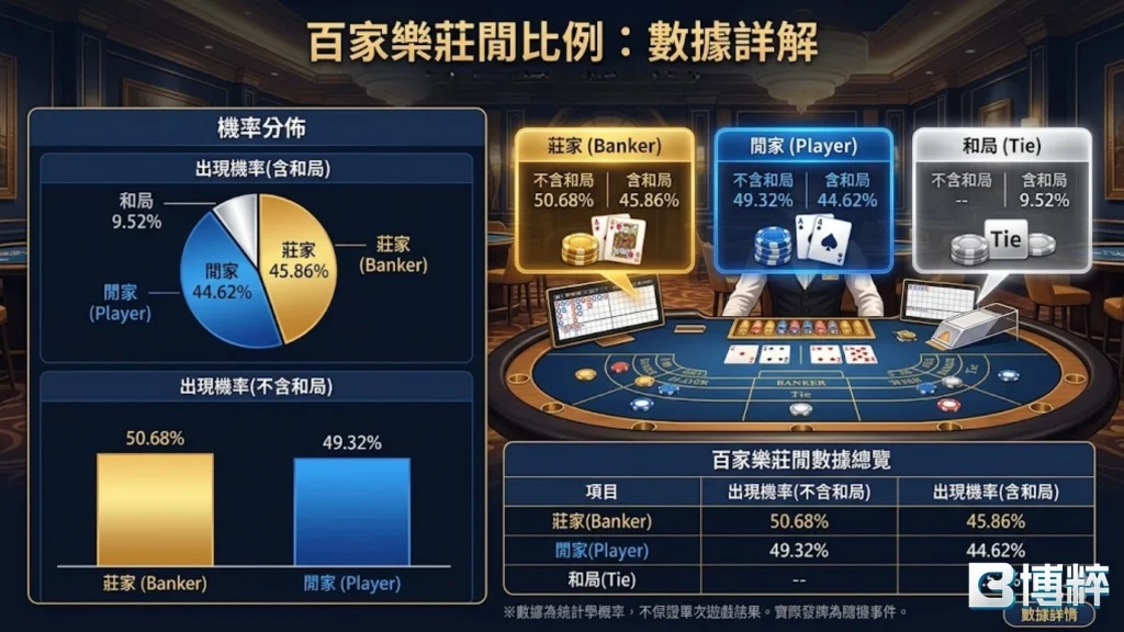 百家樂莊閒比例