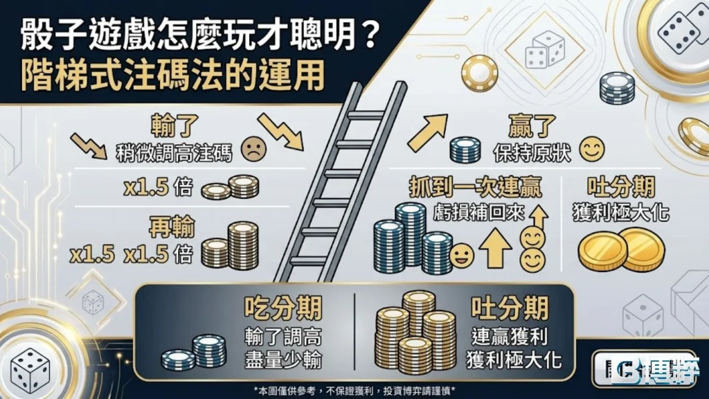 骰子遊戲怎麼玩才聰明？善用階梯注碼法